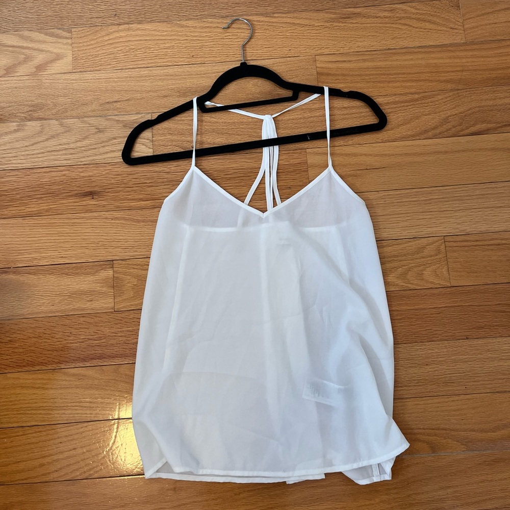 White Abercrombie tank size S